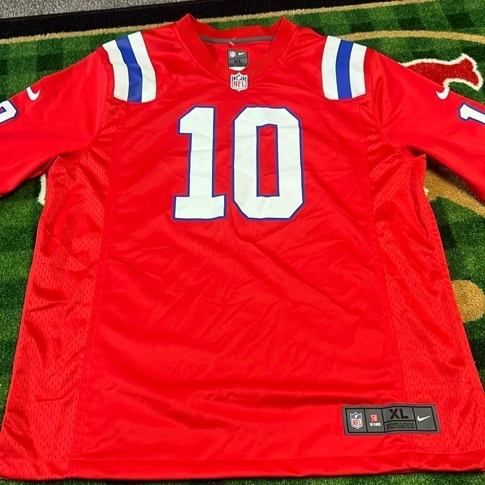 NFL New England Patriots Mac Jones Nike On Field Jersey Red XL - Men’s
